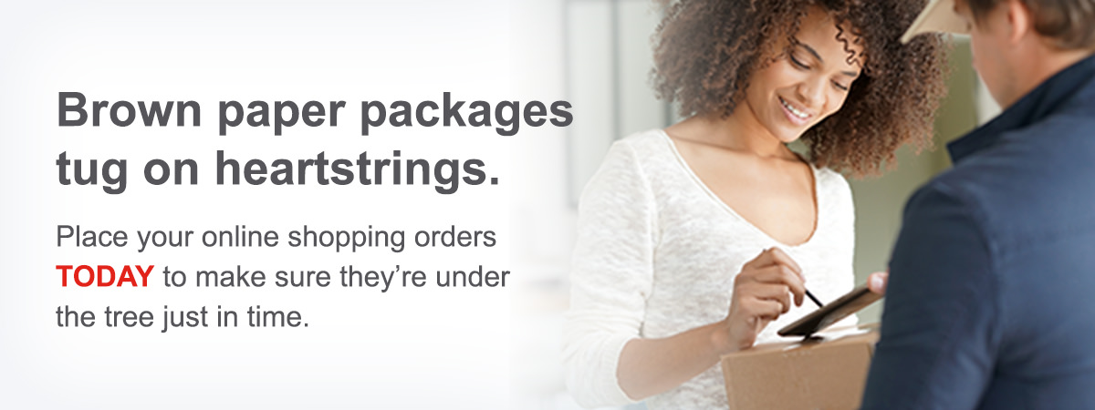 Brown paper packages tug on heartstrings.