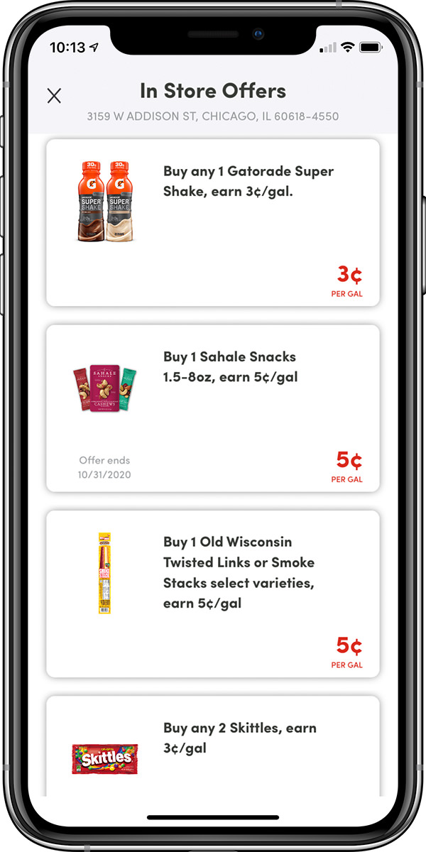 Map of In-Store Rewards